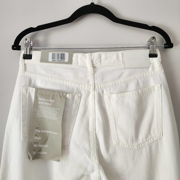 Everlane The Summer Jean Super Soft in Bone Size 26 NWT - Picture 6 of 11